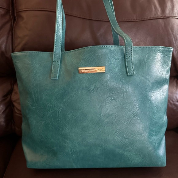 Montana West Select Teal Tote Bag – Spacious Everyday Carryall - Picture 1 of 9